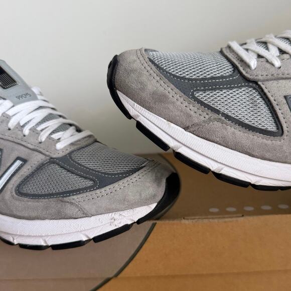 New Balance 990 V5 Grey/White Men Sneakers - SZ 7.5 D - Picture 8 of 16